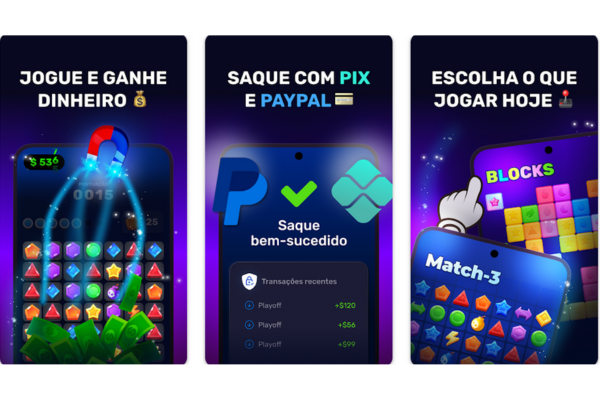 Capturas de tela do App Playoff Games